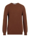 Gran Sasso Man Sweater Brown Size 46 Virgin Wool In Brown