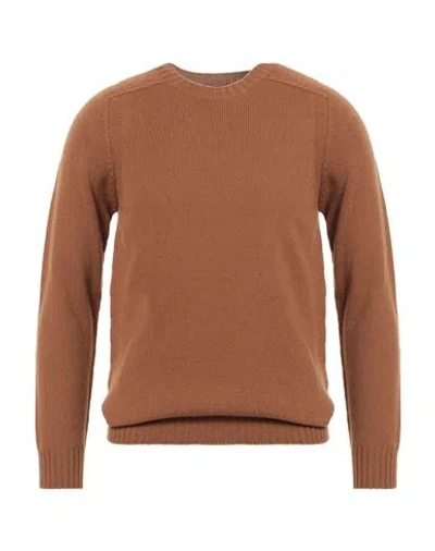 Gran Sasso Man Sweater Brown Size 46 Virgin Wool