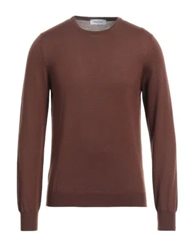 Gran Sasso Man Sweater Brown Size 46 Virgin Wool In Brown