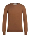 Gran Sasso Man Sweater Brown Size 44 Virgin Wool, Silk