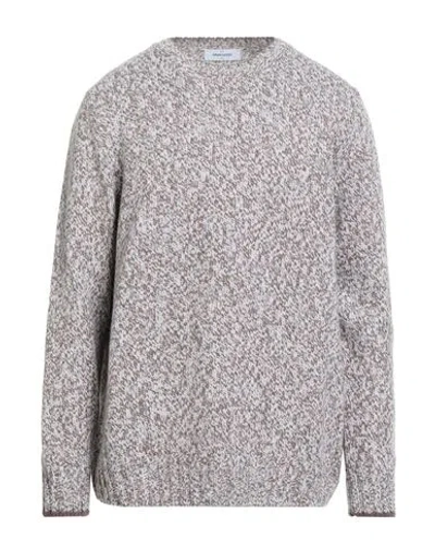 Gran Sasso Man Sweater Brown Size 48 Virgin Wool In Gray