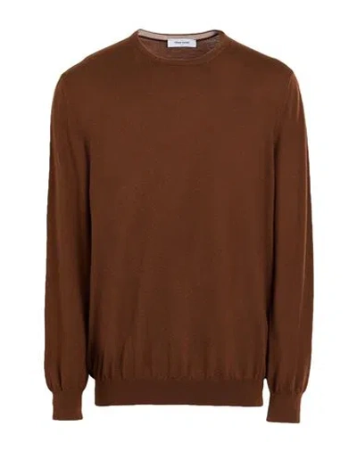 Gran Sasso Man Sweater Brown Size 50 Virgin Wool