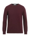 Gran Sasso Man Sweater Burgundy Size 42 Virgin Wool In Red