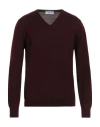 Gran Sasso Man Sweater Burgundy Size 42 Virgin Wool In Red
