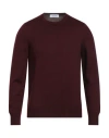 Gran Sasso Man Sweater Burgundy Size 46 Virgin Wool In Brown