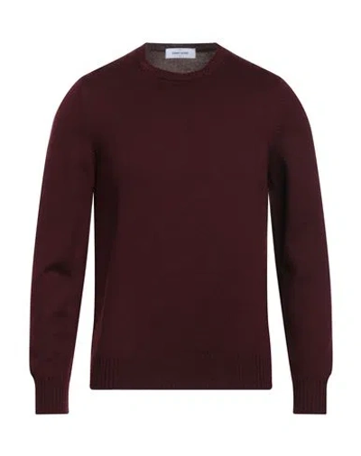 Gran Sasso Man Sweater Burgundy Size 46 Virgin Wool In Red