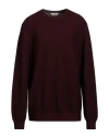 Gran Sasso Man Sweater Burgundy Size 46 Virgin Wool In Red