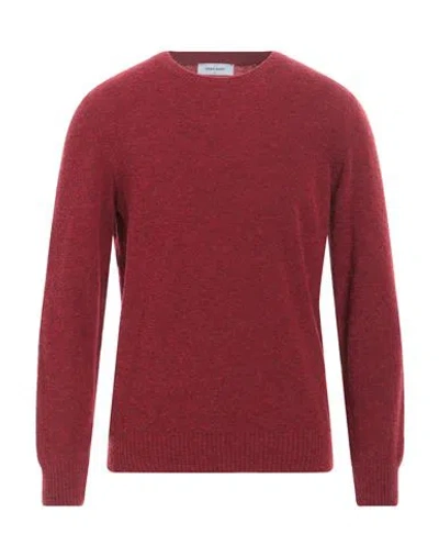 Gran Sasso Man Sweater Burgundy Size 46 Virgin Wool, Polyamide In Red