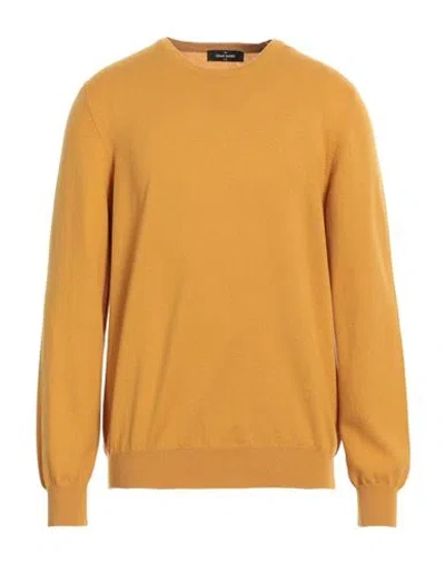Gran Sasso Man Sweater Camel Size 44 Cashmere In Beige
