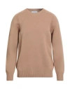 Gran Sasso Man Sweater Camel Size 44 Virgin Wool In Brown