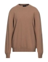 Gran Sasso Man Sweater Camel Size 46 Cashmere In Beige