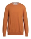 Gran Sasso Man Sweater Camel Size 44 Virgin Wool In Beige