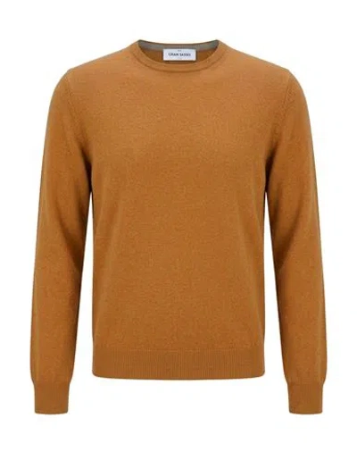 Gran Sasso Man Sweater Camel Size 46 Virgin Wool, Cashmere, Viscose In Sand