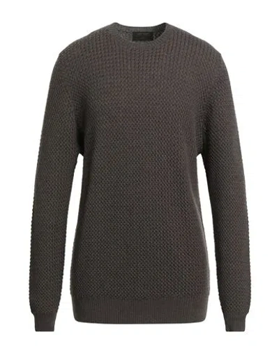 Gran Sasso Man Sweater Charcoal Size 48 Virgin Wool