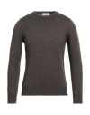Gran Sasso Man Sweater Chocolate Brown Size 36 Virgin Wool In Gray