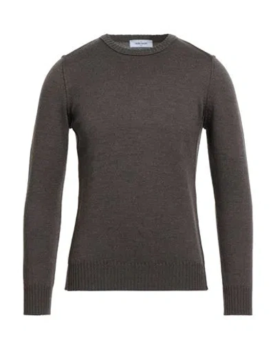Gran Sasso Man Sweater Chocolate Brown Size 36 Virgin Wool In Gray