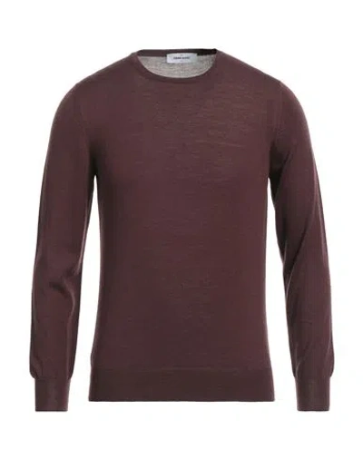 Gran Sasso Man Sweater Cocoa Size 46 Virgin Wool, Polyester In Brown