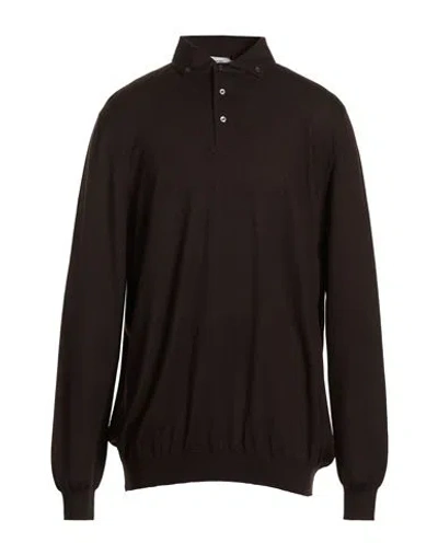 Gran Sasso Man Sweater Chocolate Brown Size 50 Virgin Wool