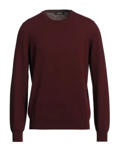 Gran Sasso Man Sweater Cocoa Size 40 Cashmere In Red