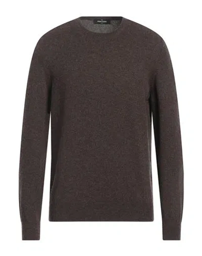 Gran Sasso Man Sweater Cocoa Size 40 Cashmere In Brown