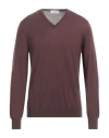 Gran Sasso Man Sweater Cocoa Size 42 Virgin Wool In Brown