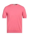 Gran Sasso Man Sweater Coral Size 40 Cotton In Pink