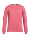 Gran Sasso Man Sweater Pastel Pink Size 44 Virgin Wool In Red