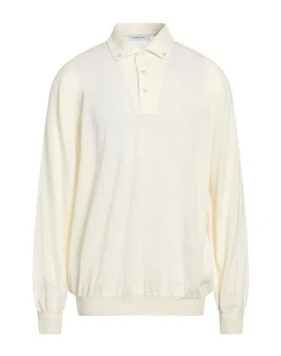 Gran Sasso Man Sweater Cream Size 48 Virgin Wool In White