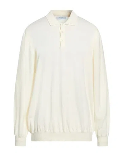 Gran Sasso Man Sweater Cream Size 50 Virgin Wool In White