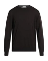 Gran Sasso Man Sweater Dark Brown Size 36 Virgin Wool
