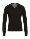 Gran Sasso Man Sweater Dark Brown Size 36 Virgin Wool