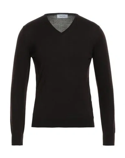 Gran Sasso Man Sweater Dark Brown Size 36 Virgin Wool In Brown