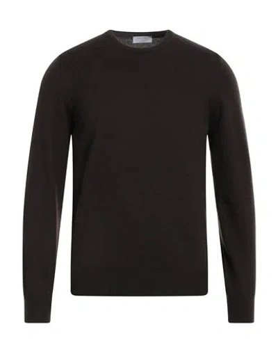 Gran Sasso Man Sweater Dark Brown Size 38 Virgin Wool, Cashmere, Viscose