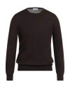 Gran Sasso Man Sweater Dark Brown Size 42 Virgin Wool