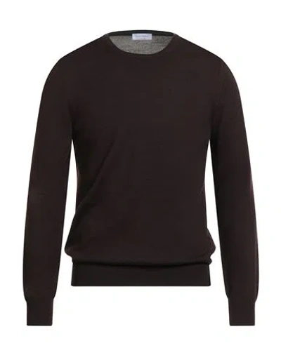 Gran Sasso Man Sweater Dark Brown Size 42 Virgin Wool