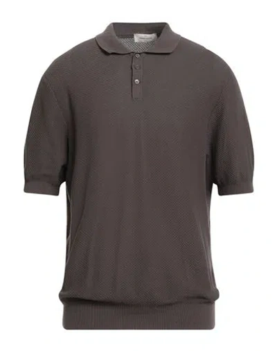 Gran Sasso Man Sweater Dark Brown Size 46 Cotton