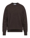 Gran Sasso Man Sweater Dark Brown Size 46 Virgin Wool
