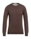 Gran Sasso Man Sweater Dark Brown Size 46 Virgin Wool