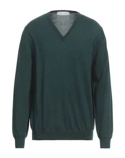 Gran Sasso Man Sweater Dark Green Size 46 Virgin Wool