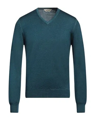 Gran Sasso Man Sweater Deep Jade Size 42 Virgin Wool In Green