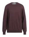 Gran Sasso Man Sweater Deep Purple Size 46 Virgin Wool