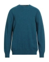 Gran Sasso Man Sweater Deep Teal Size 44 Virgin Wool In Green