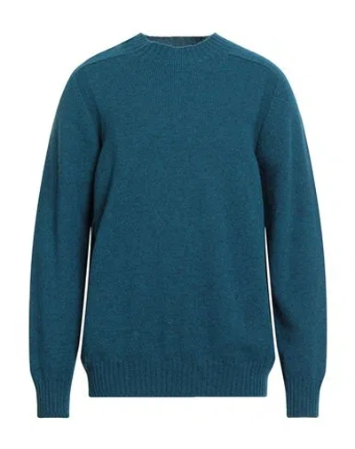 Gran Sasso Man Sweater Deep Teal Size 44 Virgin Wool In Green