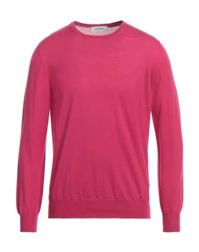 Gran Sasso Man Sweater Fuchsia Size 46 Virgin Wool In Pink