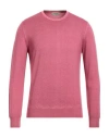 Gran Sasso Man Sweater Fuchsia Size 46 Virgin Wool In Pink