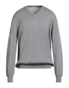 Gran Sasso Man Sweater Grey Size 48 Cotton In Gray