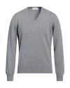 Gran Sasso Man Sweater Grey Size 48 Virgin Wool, Cashmere, Viscose In Gray