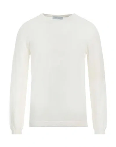 Gran Sasso Man Sweater Ivory Size 38 Virgin Wool In White