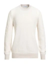 Gran Sasso Man Sweater Ivory Size 42 Virgin Wool, Viscose, Cashmere