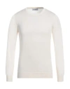 Gran Sasso Man Sweater Ivory Size 46 Virgin Wool, Silk In White